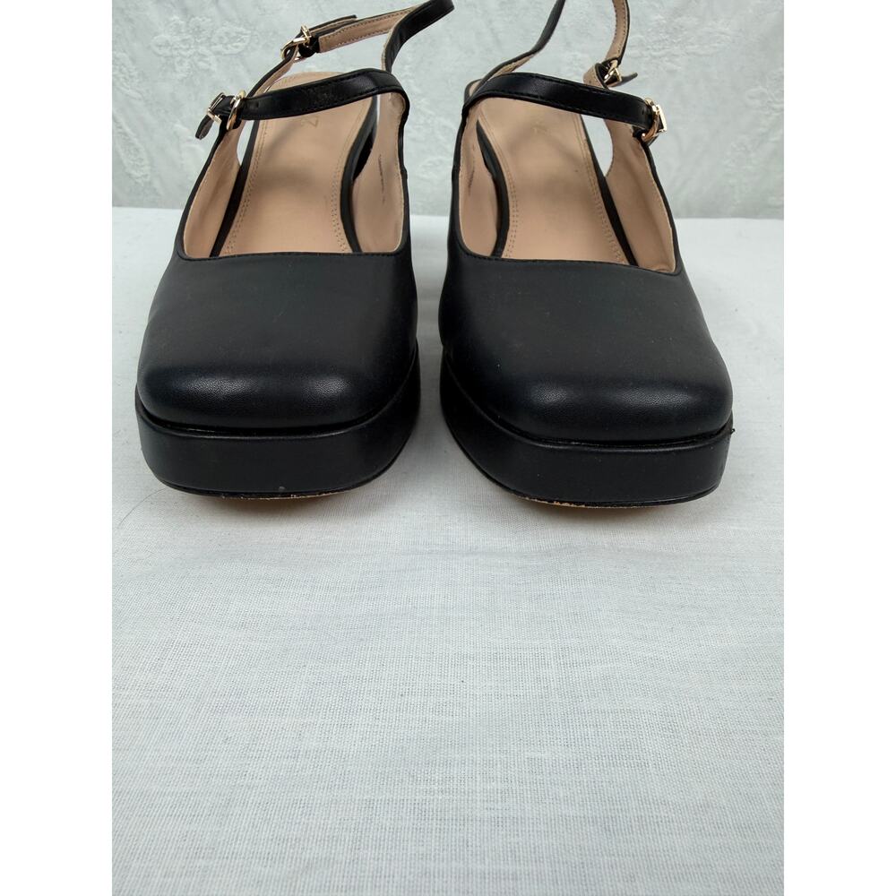 Cellenz Black Mary Jane Platform Pumps Chunky Heel Size 11 - Picture 6 of 9